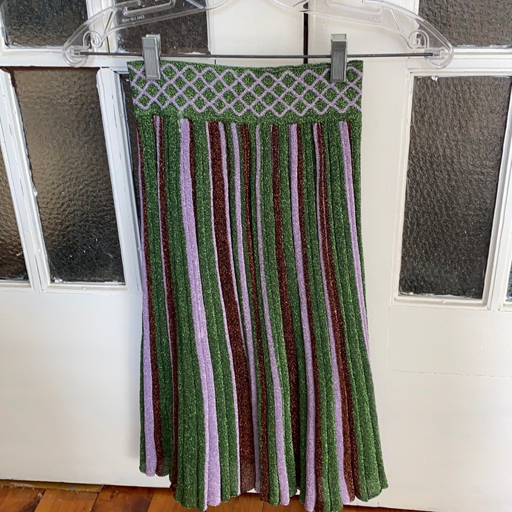 Missoni metallic skirt (orange label)